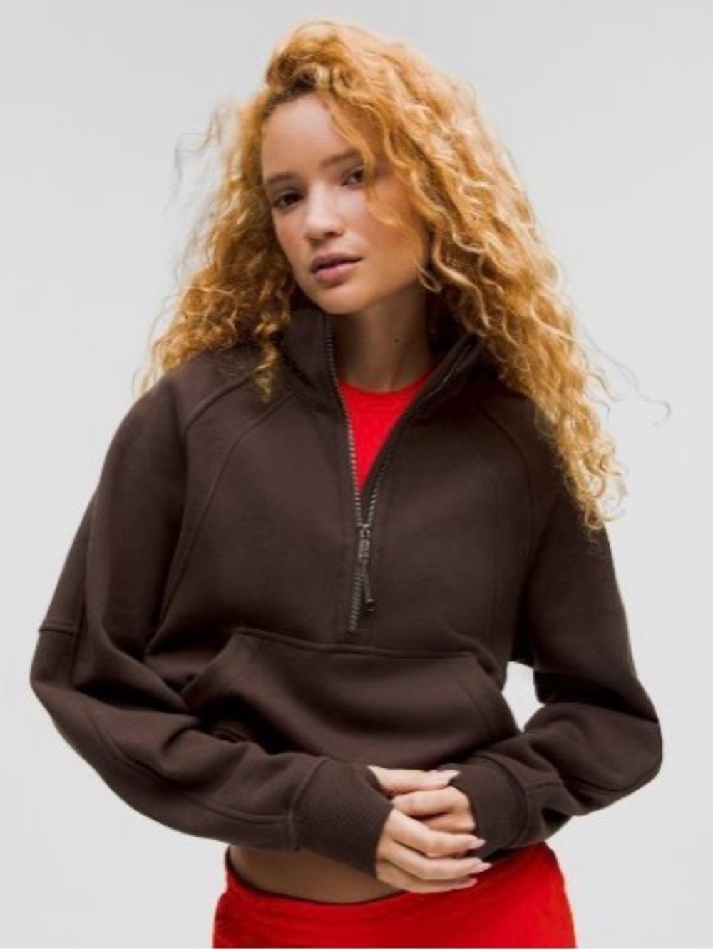 lululemon athletica Brown Quarter-Zip Sweatshirt